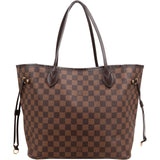 Louis Vuitton Monogram Damier Ebene Canvas Neverfull MM Shoulder Bag