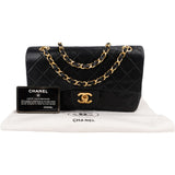 Chanel Quilted Lambskin 24K Gold Small Double Flap Shoulder Bag