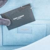 Yves Saint Laurent Light Blue Leather Y Clutch
