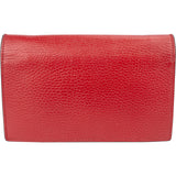 Gucci Grained Leather Interlocking GG Wallet On Chain Crossbody Bag