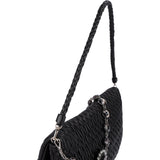 Miu Miu Matelassé Nappa Leather Hobo Crystal Embellishment Shoulder Bag