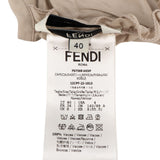 Fendi Beige Ruffled FF Emblem Bikini Top Swimwear (DE34 / XS)
