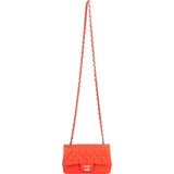 Chanel Quilted Lambskin Mini Rectangular Palladium Single Flap Crossbody Bag