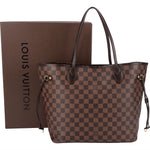 Louis Vuitton Monogram Damier Ebene Neverfull MM Shoulder Bag - vintageandkickz