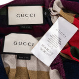 Gucci Multicolor Striped Glitter Cardigan GG Pearl Buttons Dress Costume Set (M)