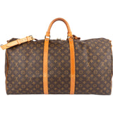 Louis Vuitton Monogram Canvas Keepall 60 Bandoulière Travel Bag