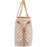 Louis Vuitton Monogram Damier Azur Canvas Neverfull MM Shoulder Bag