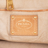 Prada Brown Tones Madras Woven Leather Tote Made In India Handbag