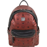 MCM Monogram Metallic Visetos Stark Side Studs Small Backpack