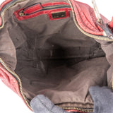 Fendi Red Leather Chef Hobo Shoulder Bag