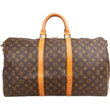 Louis Vuitton Monogram Canvas Keepall 50 Bandoulière Travel Bag