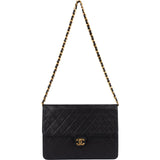 Chanel Quilted Lambskin 24K Gold Single Flap Shoulder Bag - vintageandkickz