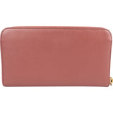 Prada Pink Saffiano Leather Zip Around Wallet