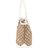 Gucci Monogram GG Canvas Vertical Stripe Tote Handbag