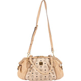 MCM Monogram Visetos Leather Satchel Hobo Handbag