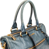Miu Miu Vitello Shine Bowler Satchel Handbag