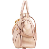 Miu Miu Vitello Lux Leather Drawstring Satchel Handbag