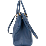 Prada Blue Saffiano Leather Galleria Handbag - vintageandkickz