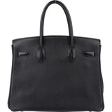 Hermès Noir Swift Leather Birkin 30 Handbag - vintageandkickz