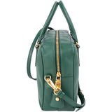 Prada Green Saffiano Leather Small Rectangular Coffer Handbag