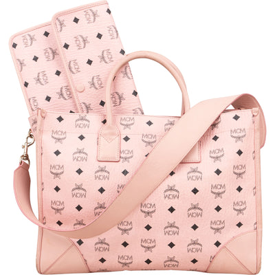 MCM Monogram Visetos Shopper Tote Bag - vintageandkickz