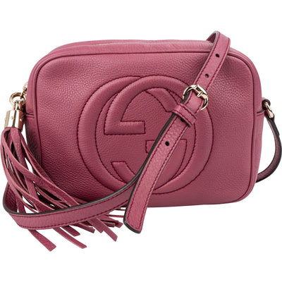 Gucci Pink Leather Soho Disco Crossbody Bag