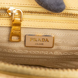 Prada Yellow Saffiano Leather Small Galleria Handbag