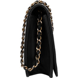 Chanel Quilted Lambskin 24K Gold Single Flap Crossbody Bag