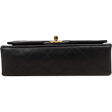 Chanel Quilted Lambskin 24K Gold Small Double Flap Shoulder Bag