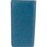 Louis Vuitton Blue Epi Leather Brazza Long Wallet