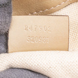 Gucci Monogram GG Canvas Metallic Leather Sukey Handbag