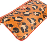 MCM Monogram Visetos Leopard Print Pochette Handbag