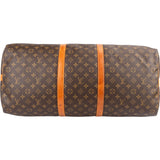Louis Vuitton Monogram Canvas Keepall 60 Bandoulière Travel Bag