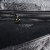 Chanel Quilted Caviar Leather Jumbo Single Flap Crossbody Bag