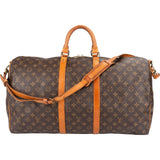 Louis Vuitton Monogram Canvas Keepall 55 Bandoulière Travel Bag
