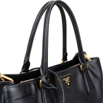 Prada Black Saffiano Leather Galleria Handbag - vintageandkickz