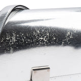 Celine Metallic Silver Patent Leather Classic Box Medium Crossbody Bag