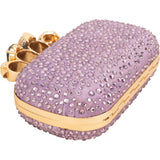 Alexander McQueen Crystal Embellished Knuckle Box Clutch Bag