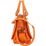 Chloé Orange Leather Paraty Handbag