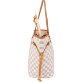 [🔄️B06 / F56] Louis Vuitton Monogram Damier Azur Canvas Neverfull MM Shoulder Bag - vintageandkickz