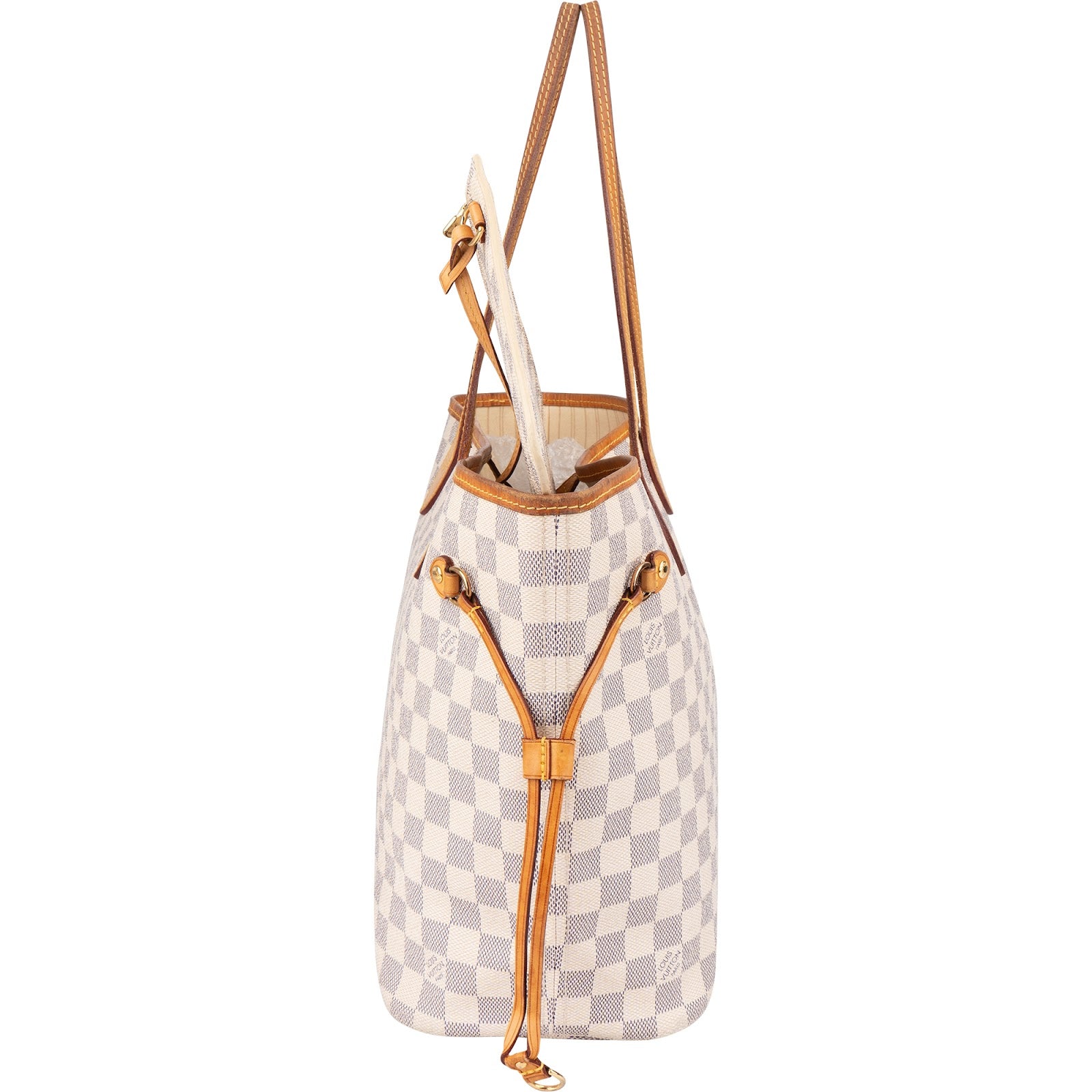 [🔄️B06 / F56] Louis Vuitton Monogram Damier Azur Canvas Neverfull MM Shoulder Bag - vintageandkickz