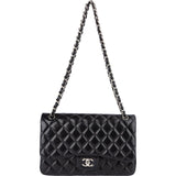Chanel Quilted Lambskin Jumbo Double Flap Crossbody Bag