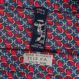 Hermès Geometric Chain Link Ribbon Pattern Silk Tie Krawatte