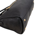Prada Black Grained Vitello Daino Leather City Handbag