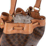 Celine Macadam Monogram Canvas Drawstring Bucket Shoulder Bag