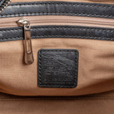 Burberry Haymarket Nova-Check Canvas Boston Handbag
