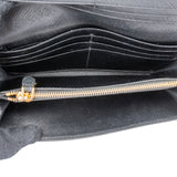 Prada Black Saffiano Leather Continental Wallet