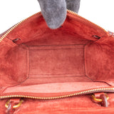 Céline Red Grained Calfskin Nano Belt Handbag
