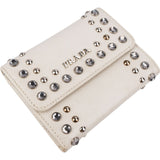 Prada Saffiano Leather Studded Crystal Wallet