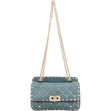 Valentino Quilted Leather Rockstud Spike Medium Chain Crossbody Bag
